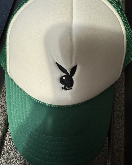 Playboy Trucker snapback hat OSFA Green/White