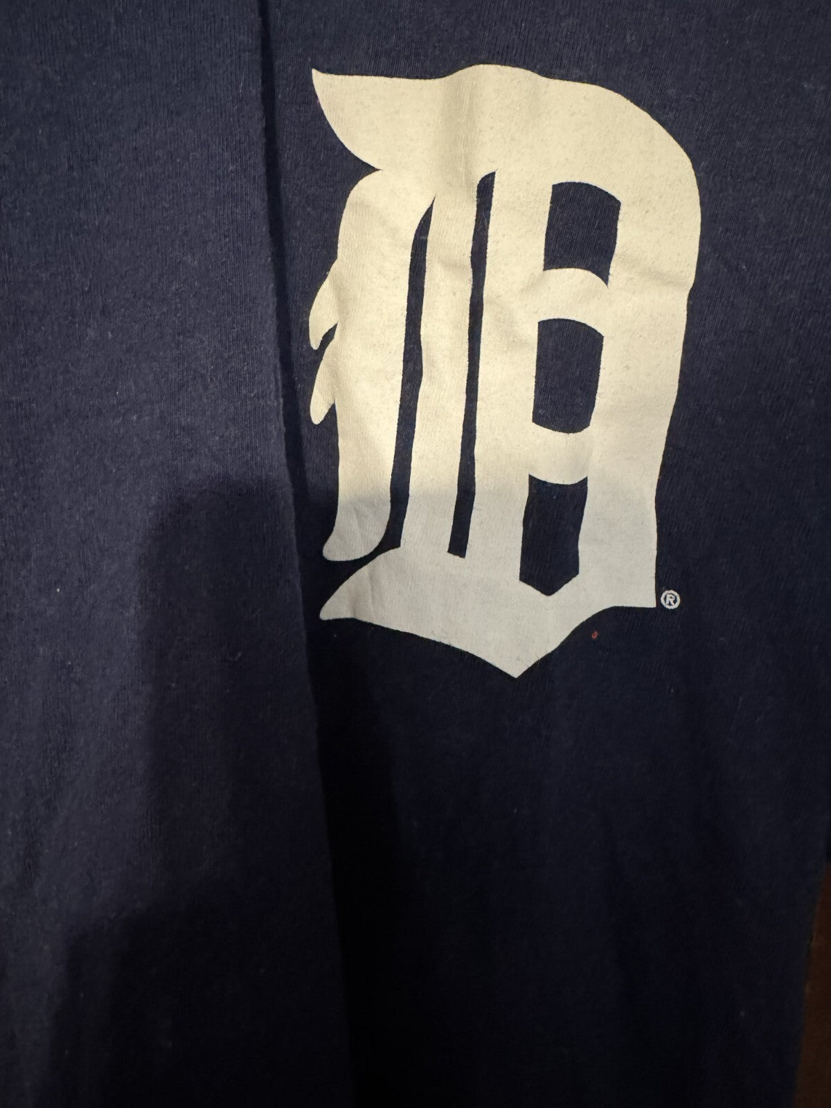 Detroit Tigers Blue Majestic T-Shirt Blue Men's Sz L MLB