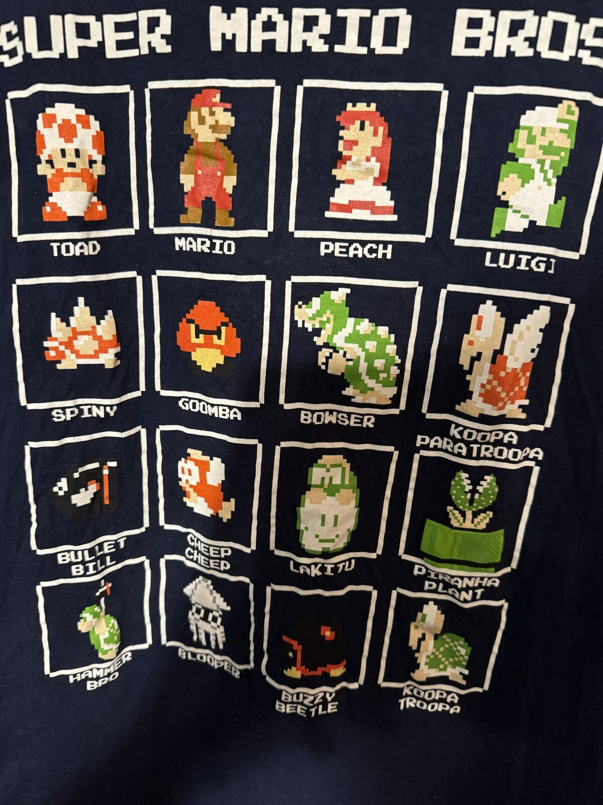 Super Mario Brothers Characters T Shirt Men's Size XXL Blue