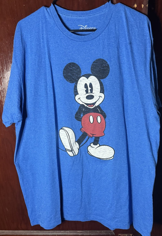 Mickey Mouse Disney T Shirt Blue Men's Size XL