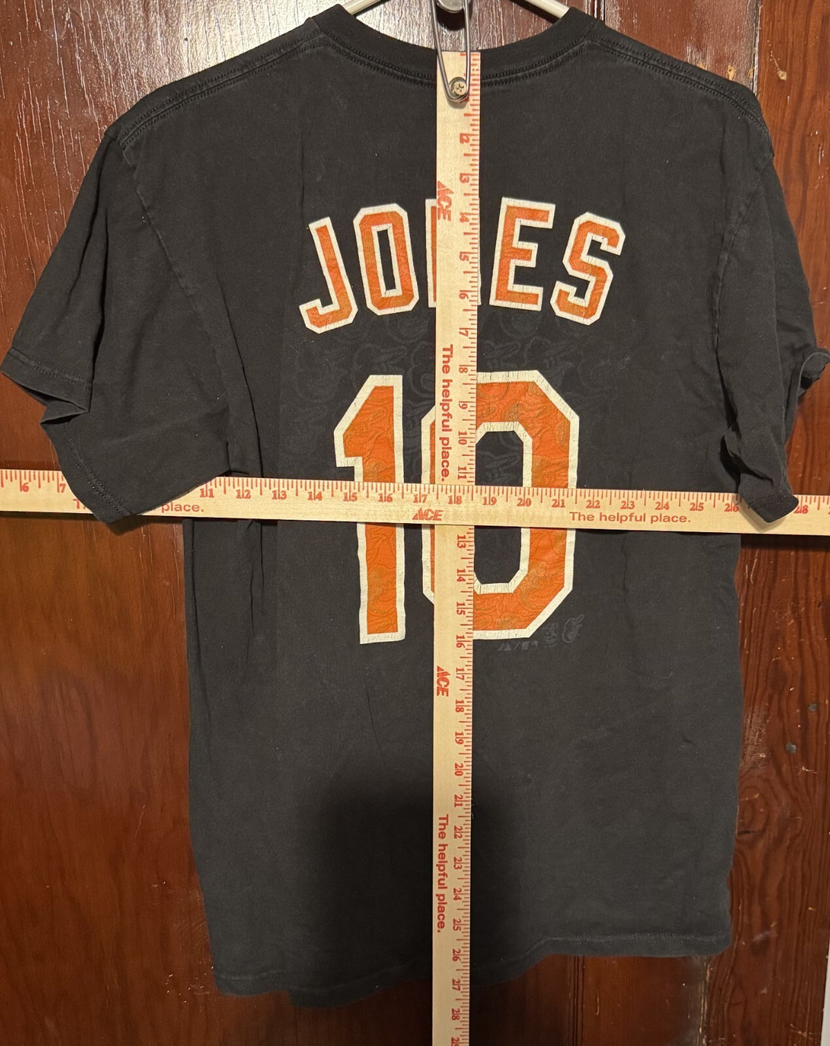 Baltimore Orioles Majestic Black Adam Jones #10 t-shirt Men size L