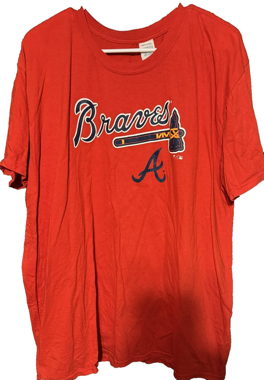 Atlanta Braves Fanatics T-Shirt Men's Sz 2XL Red