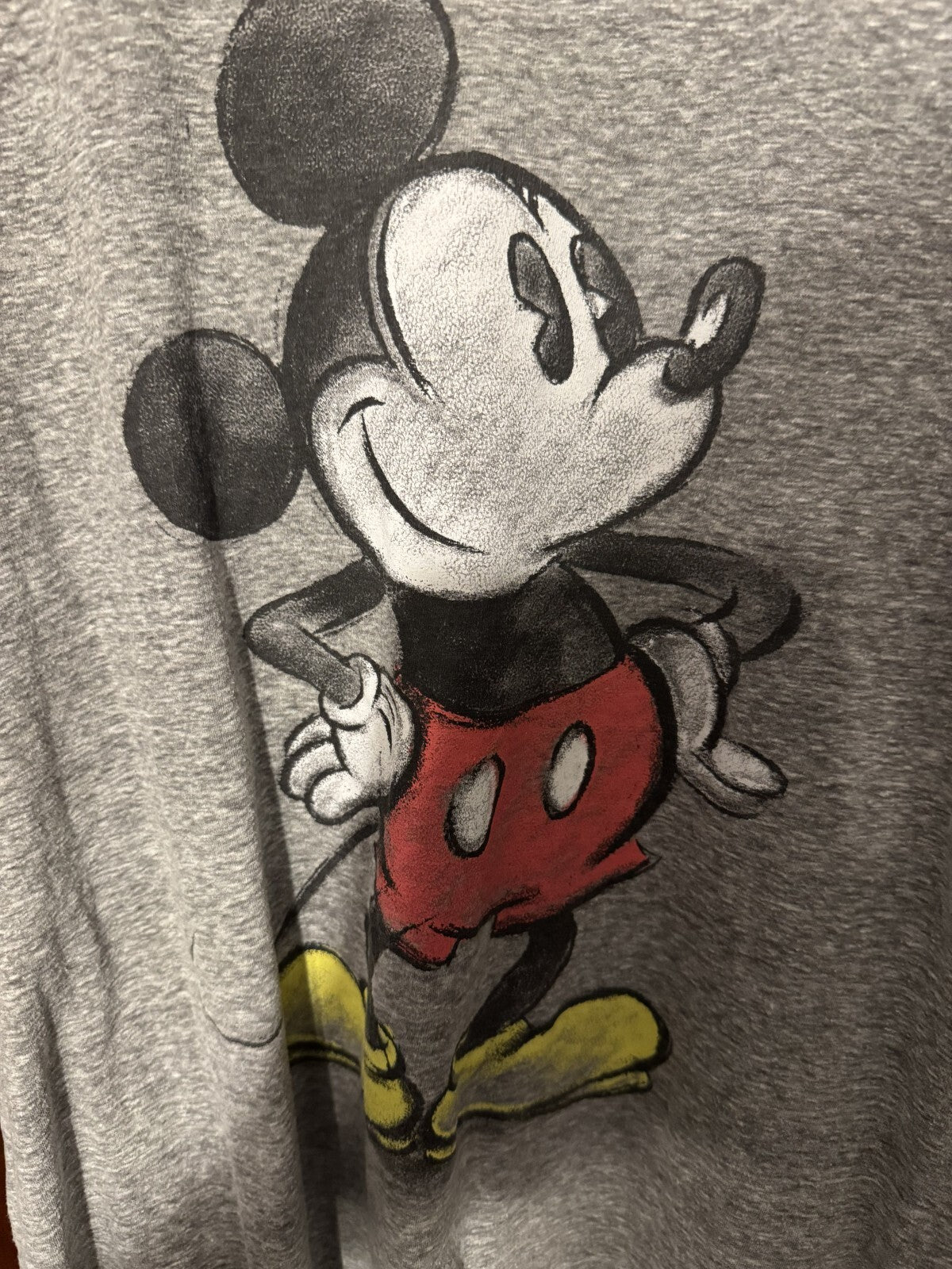 Mickey Mouse Disney T Shirt Gray Men's Size XL