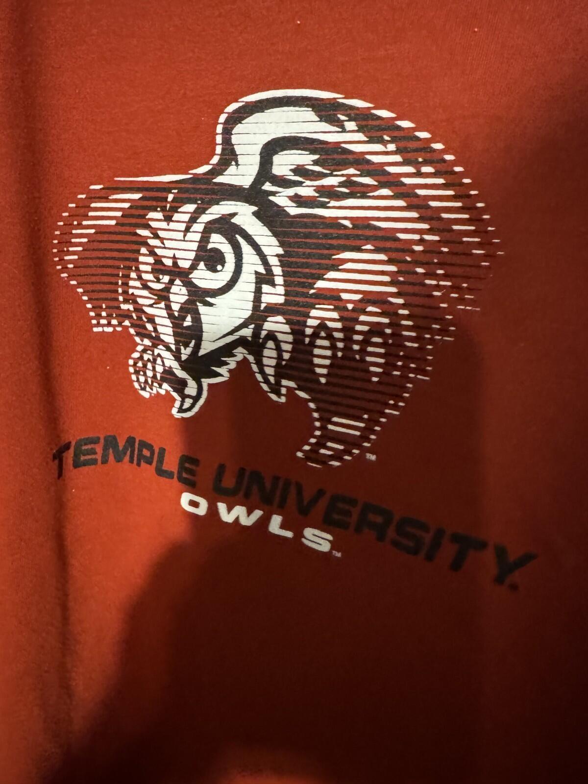 Temple Owls Champion Tee Burgundy Men's Size L