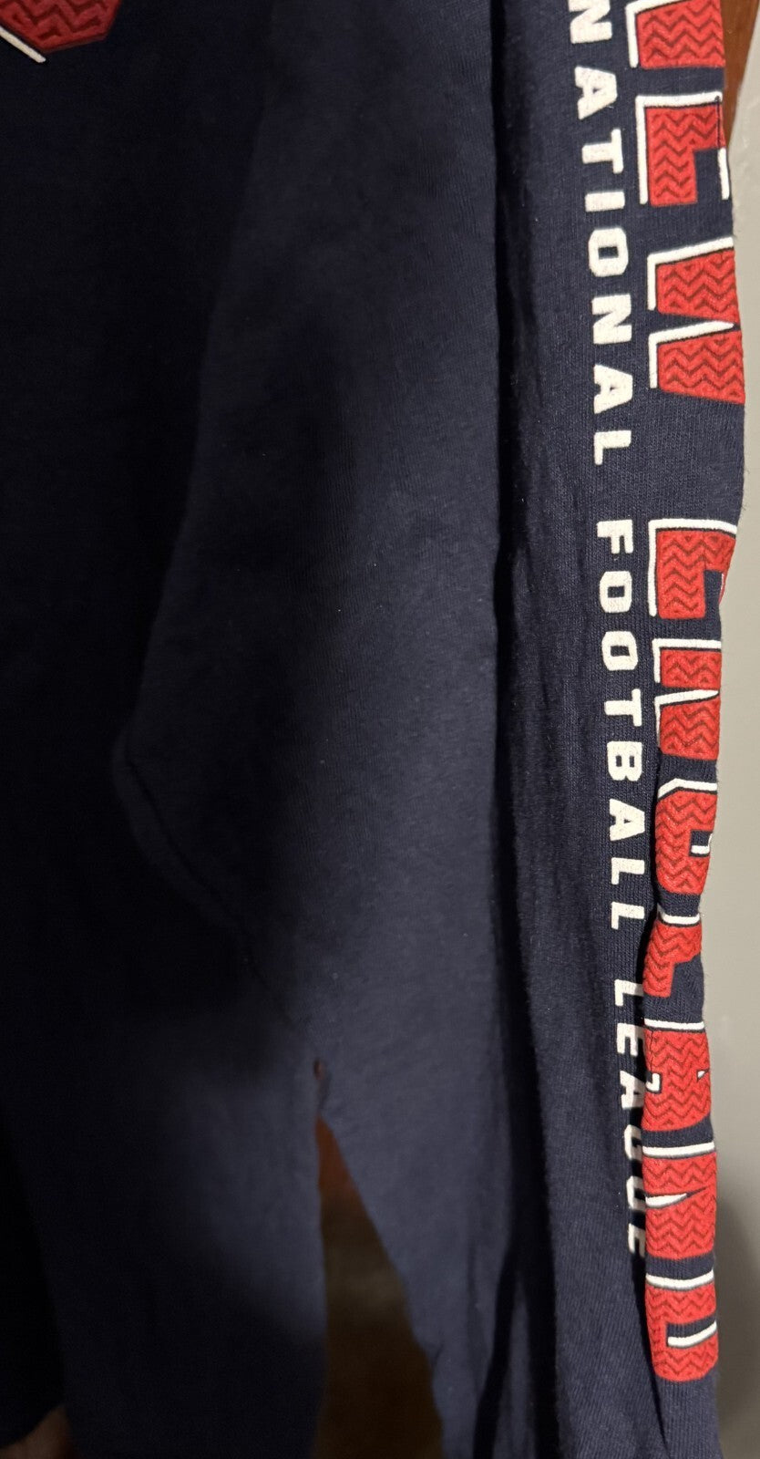 New England Patriots L/S T-Shirt Men L Blue Tee NFL Football