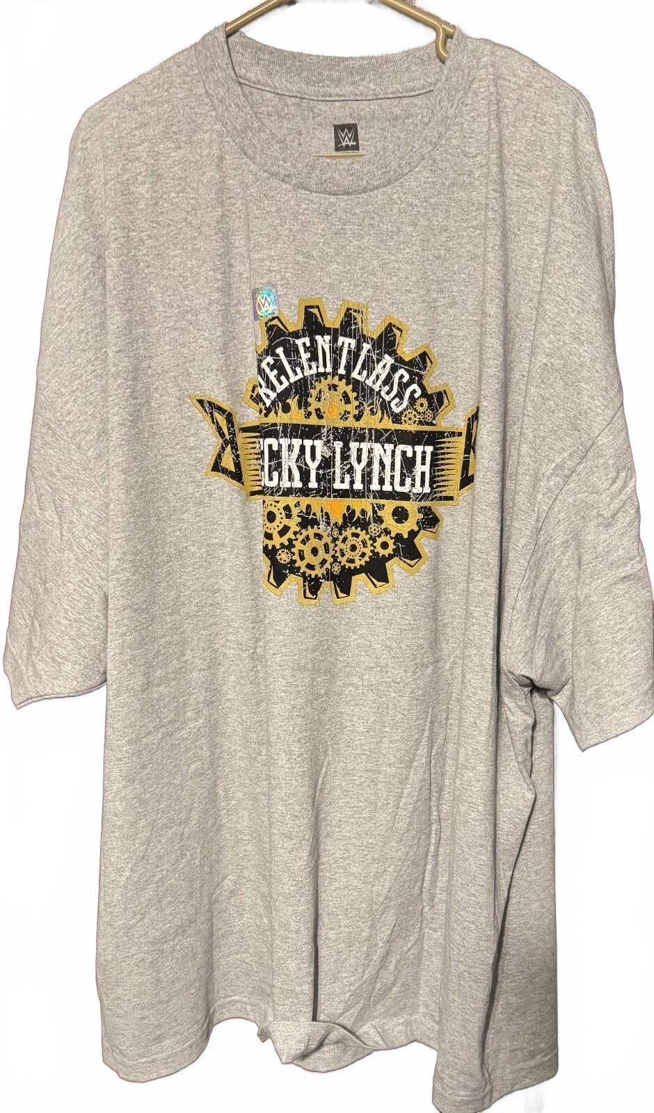 Becky Lynch WWE Authentic Superstar Wrestling Logo Tee Men's Sz 5XL Gray NWOT