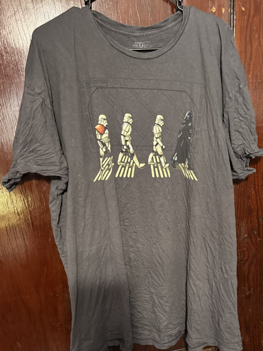 Star Wars Darth Vader Abbey Road T-Shirt Men's Size 3XL Gray