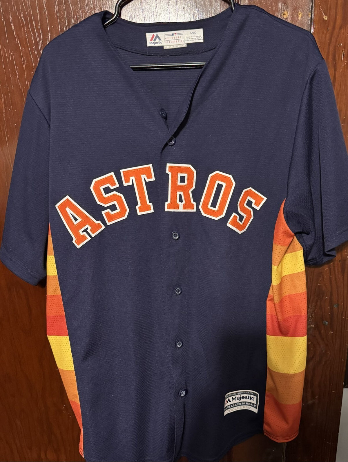 Houston Astros Majestic #2 Alex Bregman Jersey Men's L Blue
