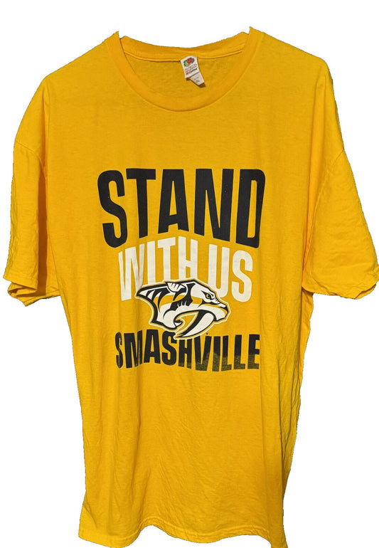 Nashville Predators Stand With Us Smashville T Shirt Men's Size XL