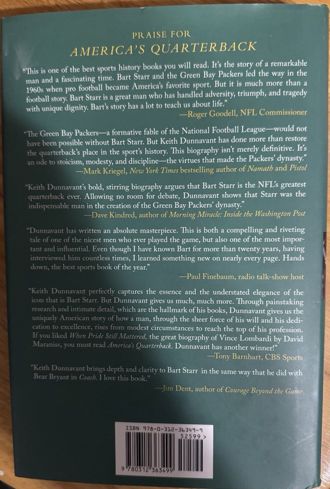 America’s QB: Bart Starr by Keith Dunnavant hardcover Green Bay Packers