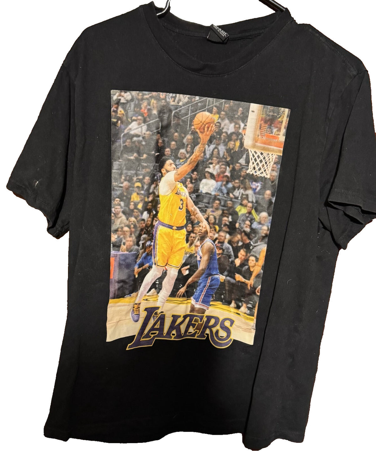 Los Angeles Lakers Anthony Davis Unk Black T-Shirt Men Sz M