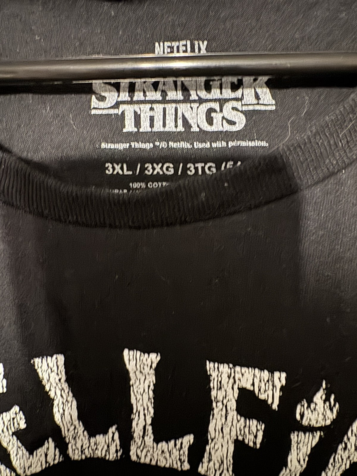 Stranger Things Hellfire Club T-Shirt Black Men's Size 3XL