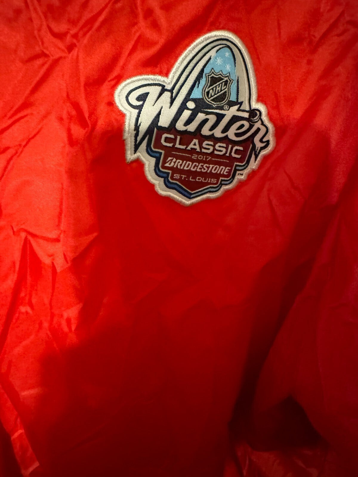 Official NHL 2017 Winter Classic Windbreaker Jacket Men Sz XXL St. Louis Red