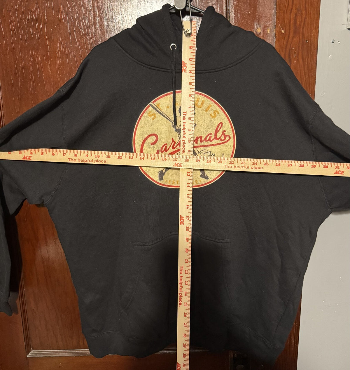 St. Louis Cardinals Stan Musial Hoodie Men Size XXL Black NWOT
