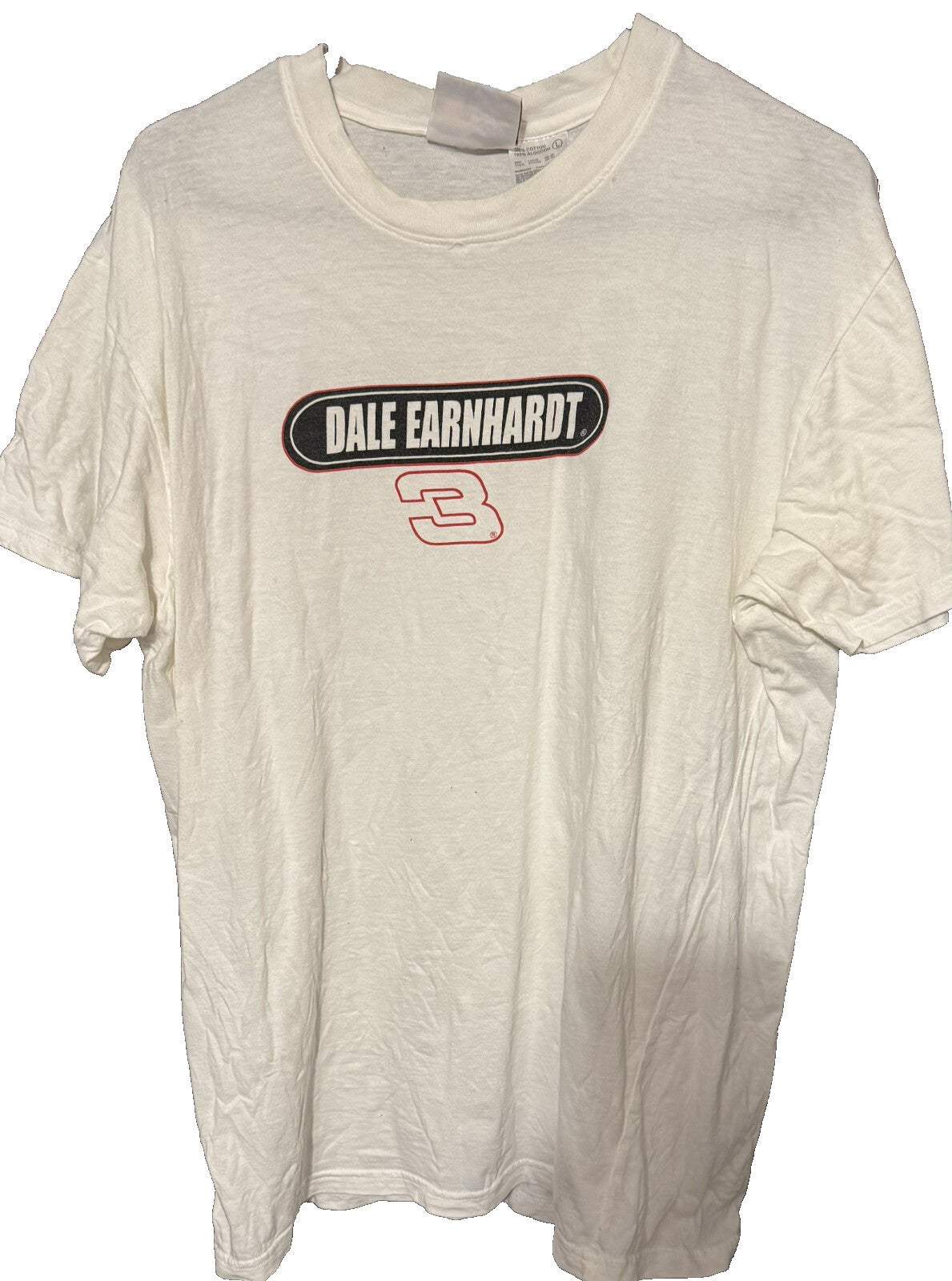 Dale Earnhardt NASCAR Vintage #3 T-Shirt Men's Size L White