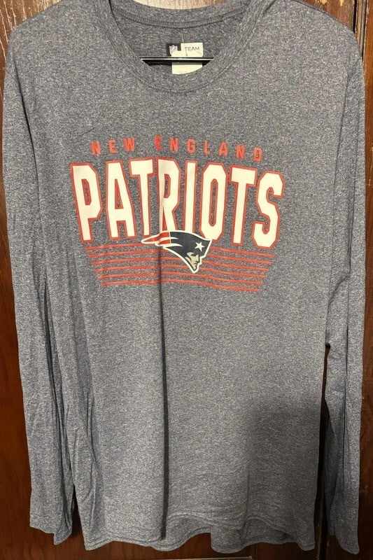 New england patriots long sleeve t shirt men xl blue new with tags