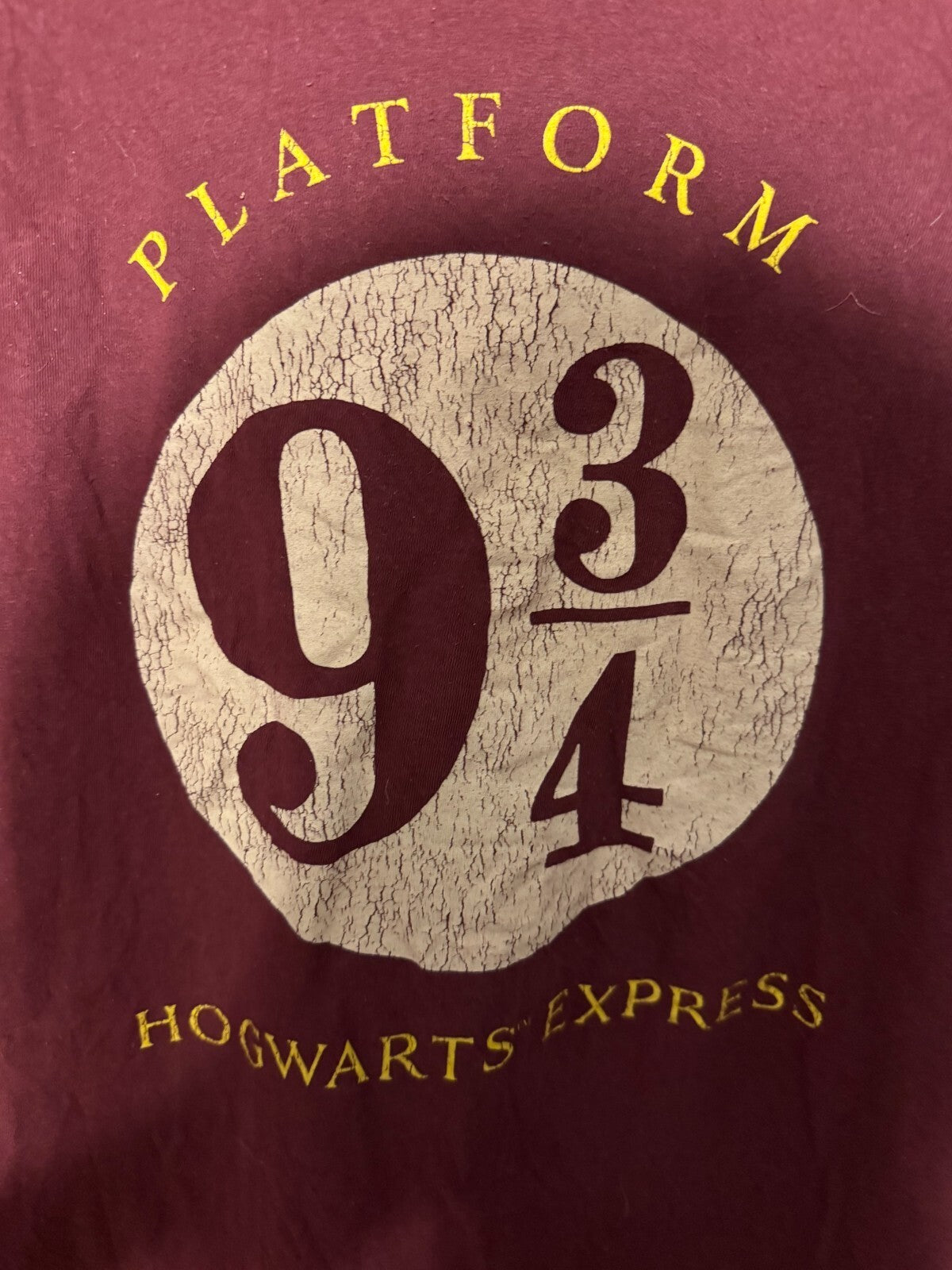 Harry Potter Platform 9 3/4 T-Shirt Men's Size XL Red