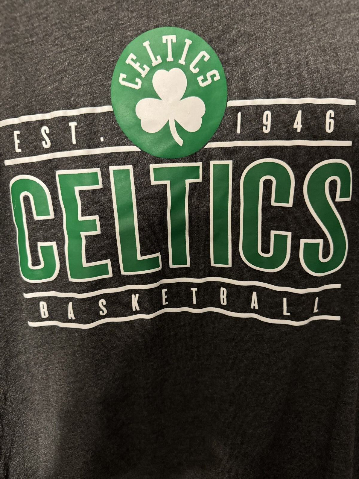 Boston Celtics Short Sleeve T-Shirt Men Size XL NBA Gray