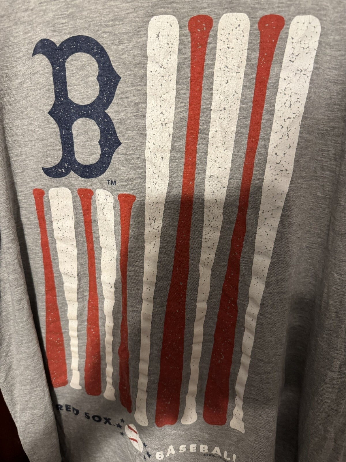 Boston Red Sox Short Sleeve Bat Tee Men's XL Gray