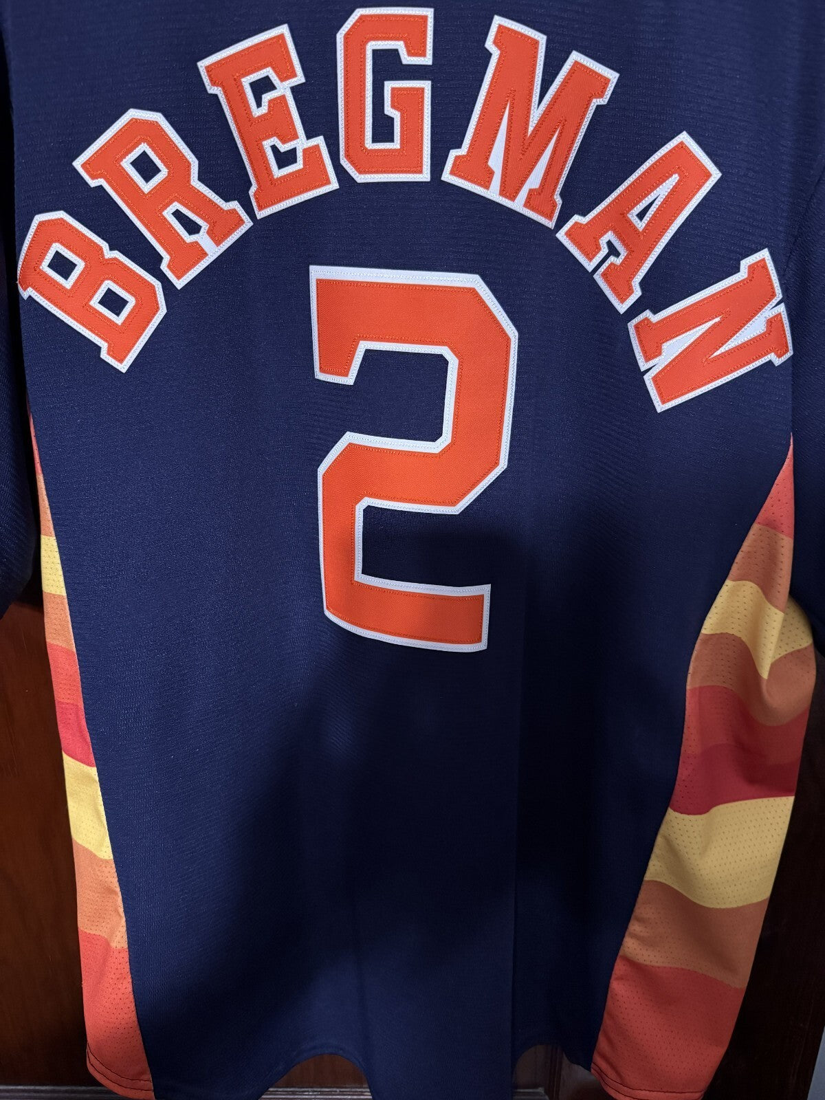 Houston Astros Majestic #2 Alex Bregman Jersey Men's L Blue
