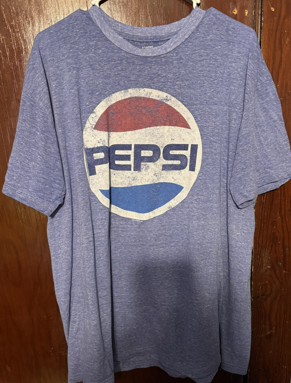 Pepsi Vintage Logo Tee Shirt Men Sz XL Blue