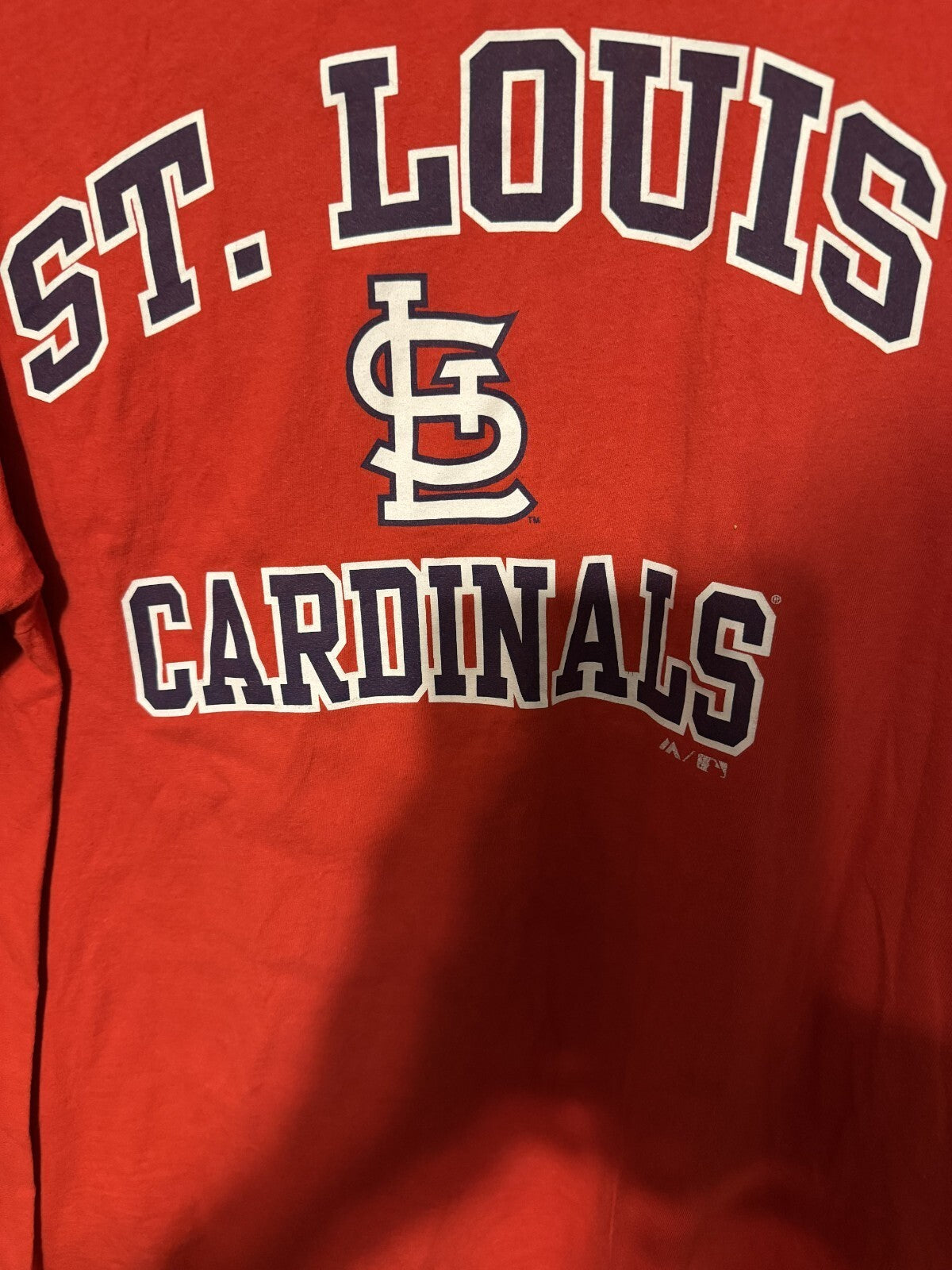 St. Louis Cardinals Majestic T-Shirt Size L Red