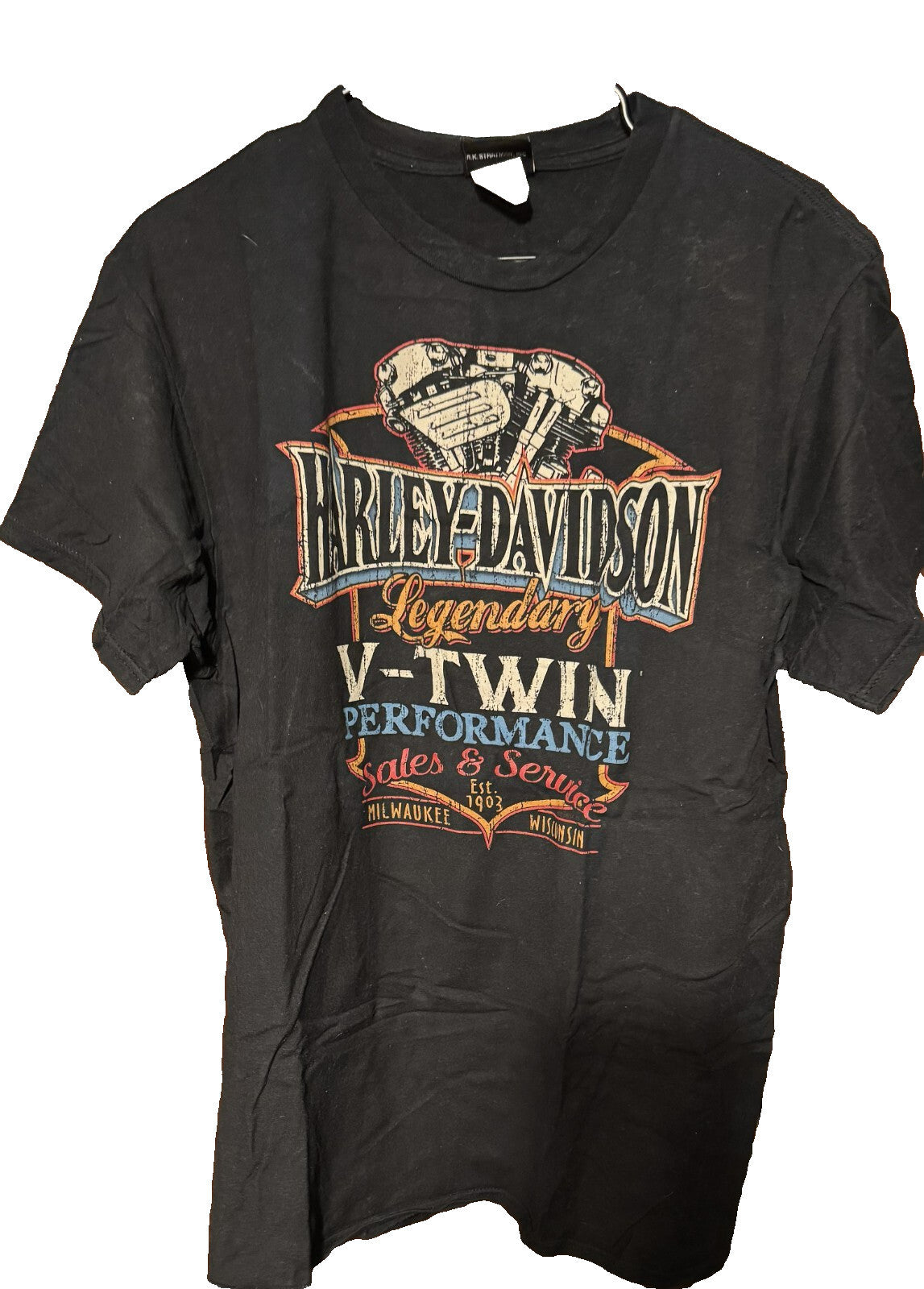Harley-Davidson of Lake George NY T-Shirt Men's Sz XL Black