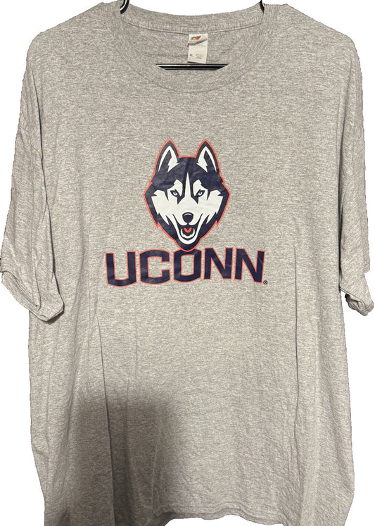 UConn Huskies Short Sleeve Tee Men's XL Gray