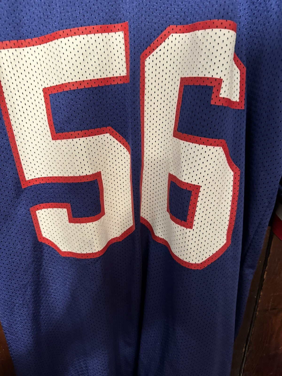 New York Giants Lawrence Taylor #56 Reebok Jersey Men Size M Blue LT