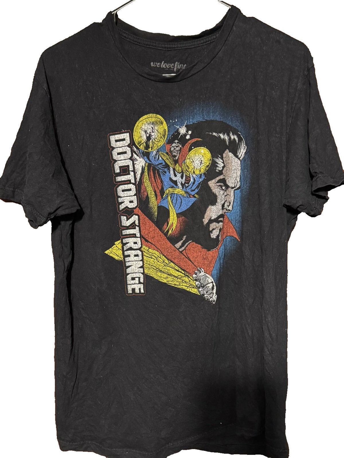 Dr Strange Marvel Avengers T-shirt Black Comic Book Men Sz L