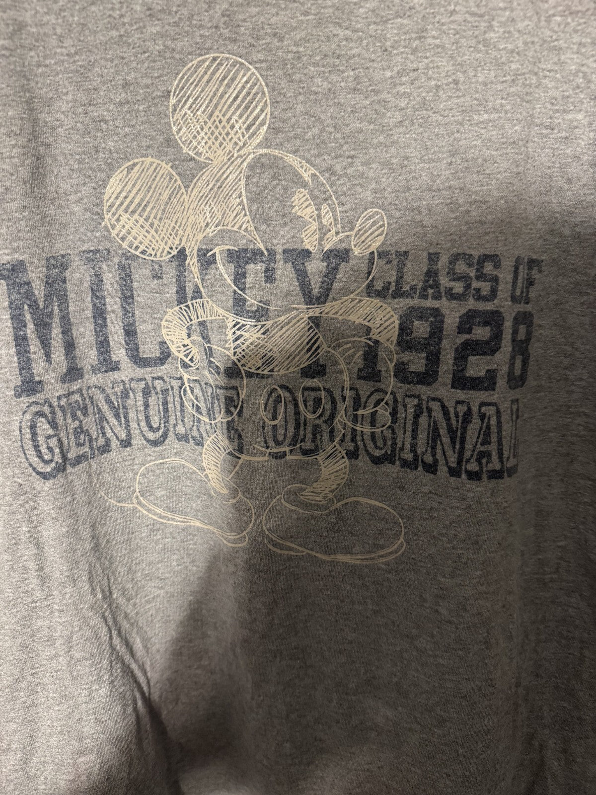 Mickey Mouse Disney S/S T-Shirt Gray Men's Size L ?