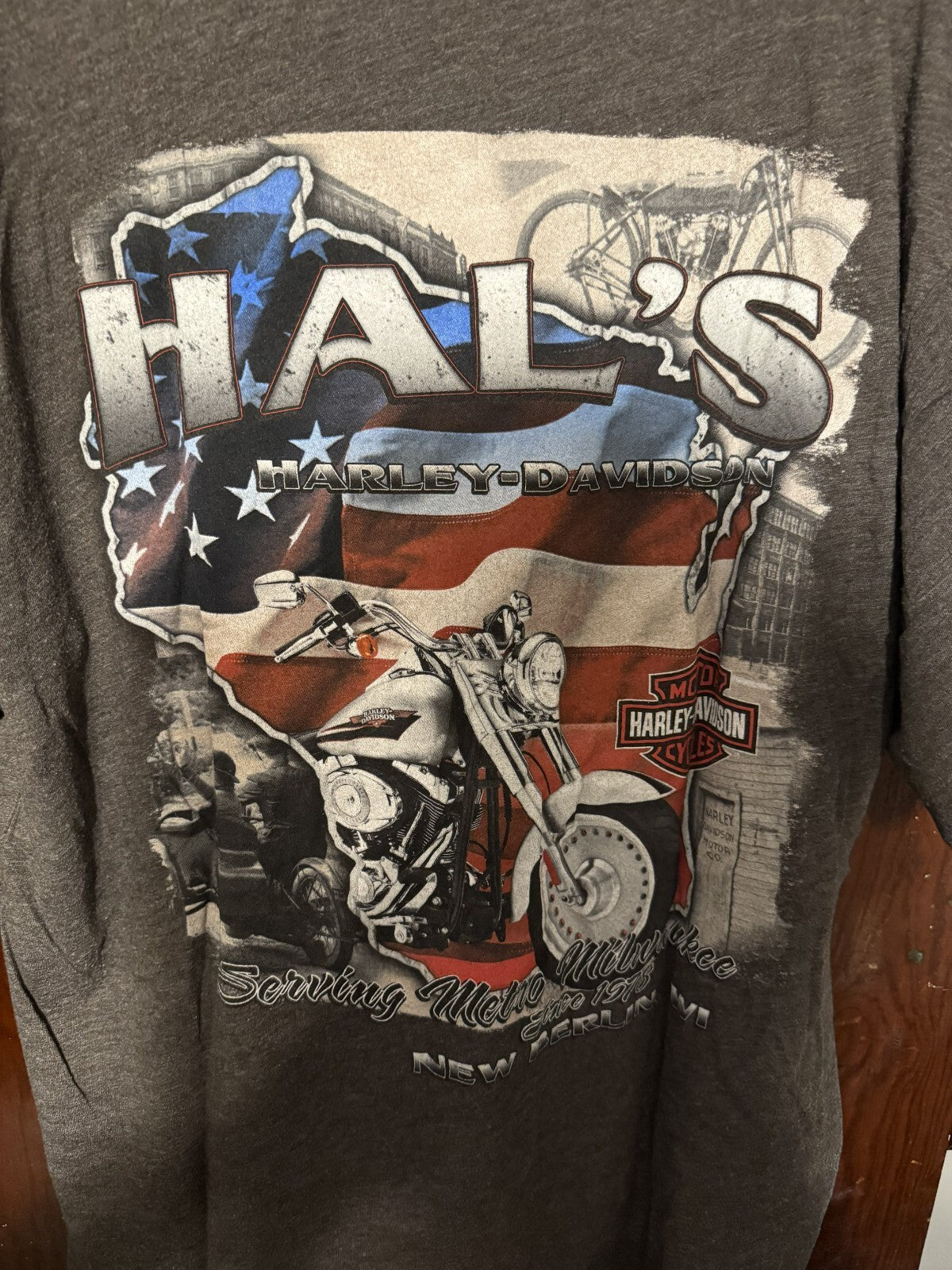 Harley-Davidson of New Berlin WI T-Shirt Men Sz XL Gray H-D