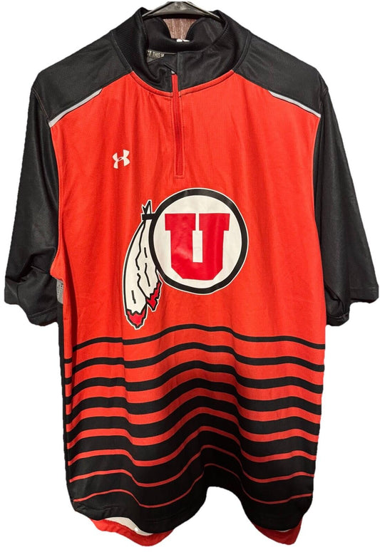 University of Utah Utes Under Armour 1/4 Zip Men's L Player Issued