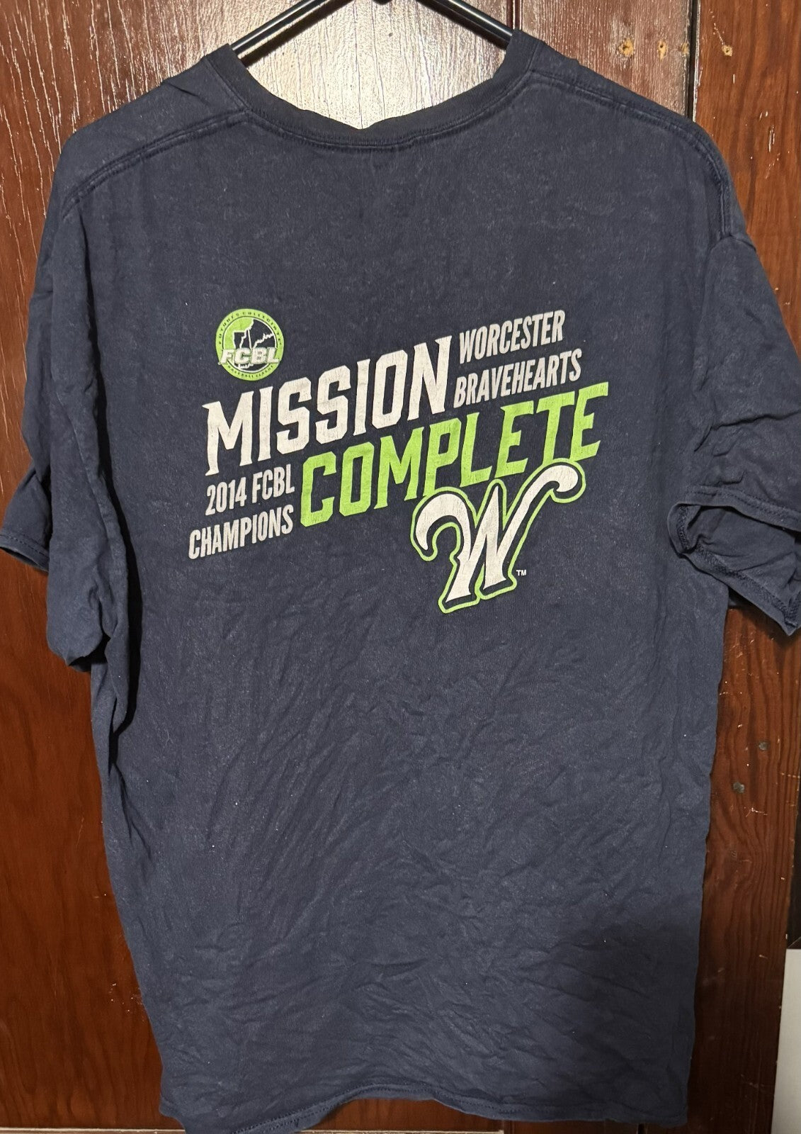 Worcester Bravehearts 2014 Champion t-shirt Blue men size XL