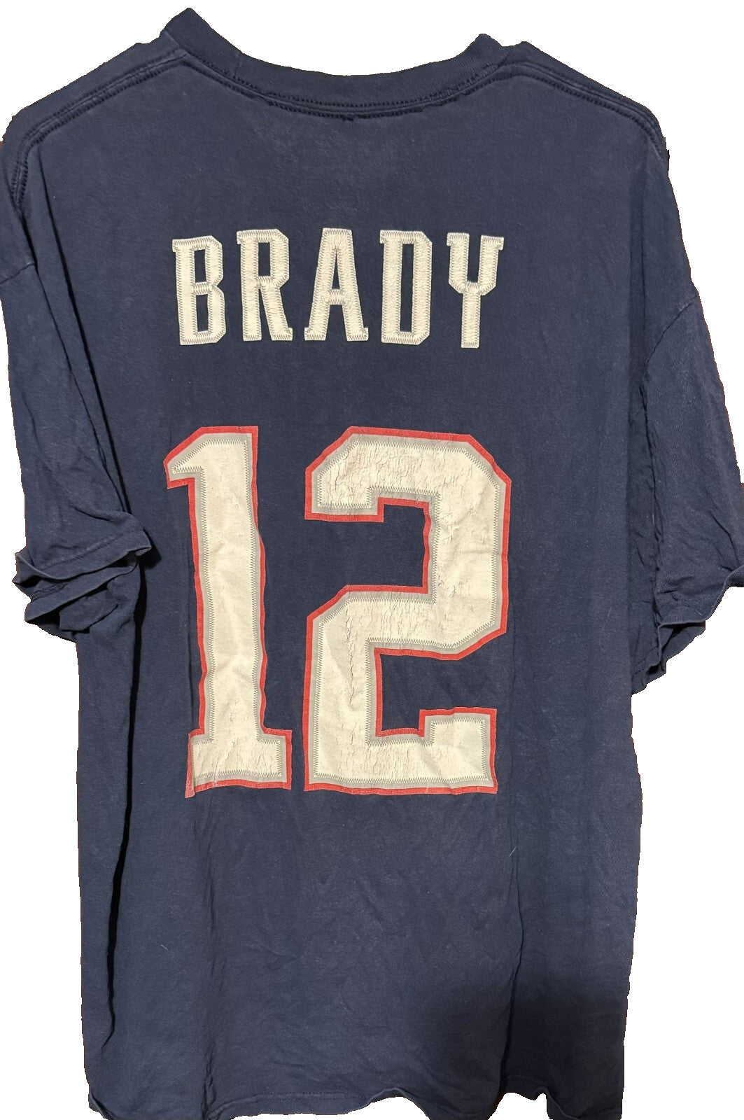 New England Patriots Tom Brady #12 Player Tee Men XL Blue