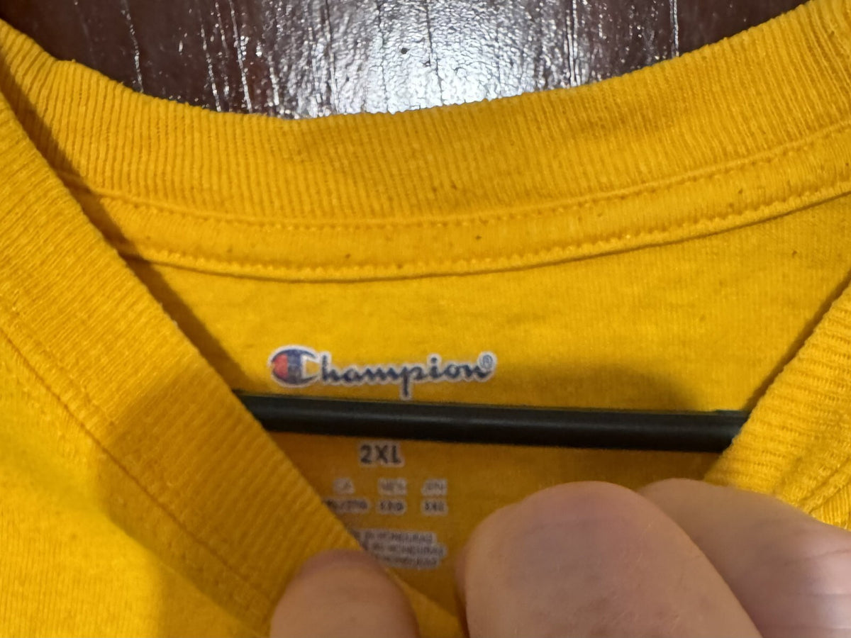 Iowa Hawkeyes Champion L/S T-Shirt Yellow Men Sz XXL Big 10