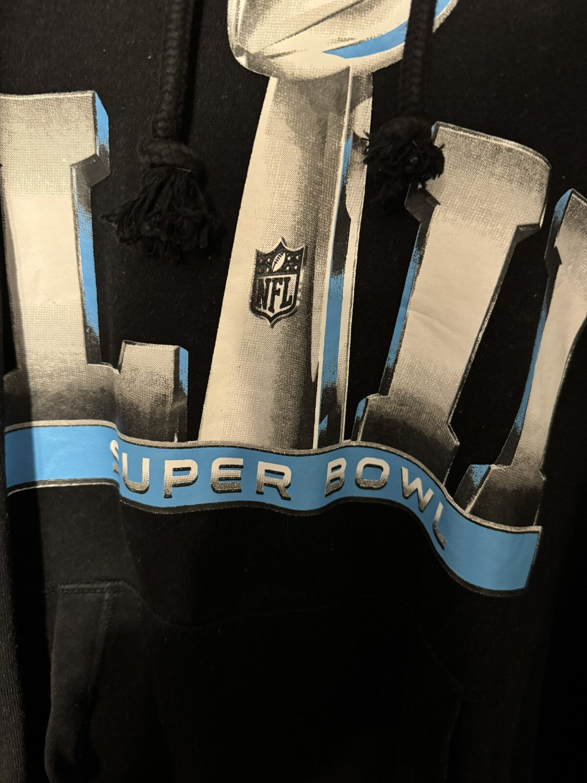 Super Bowl LII '47 Brand Pullover Hoodie Men's Size L Black