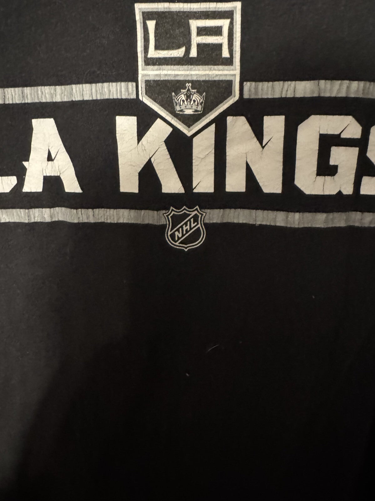 Los Angeles LA Kings Black Kid's Size T-Shirt Men sz L