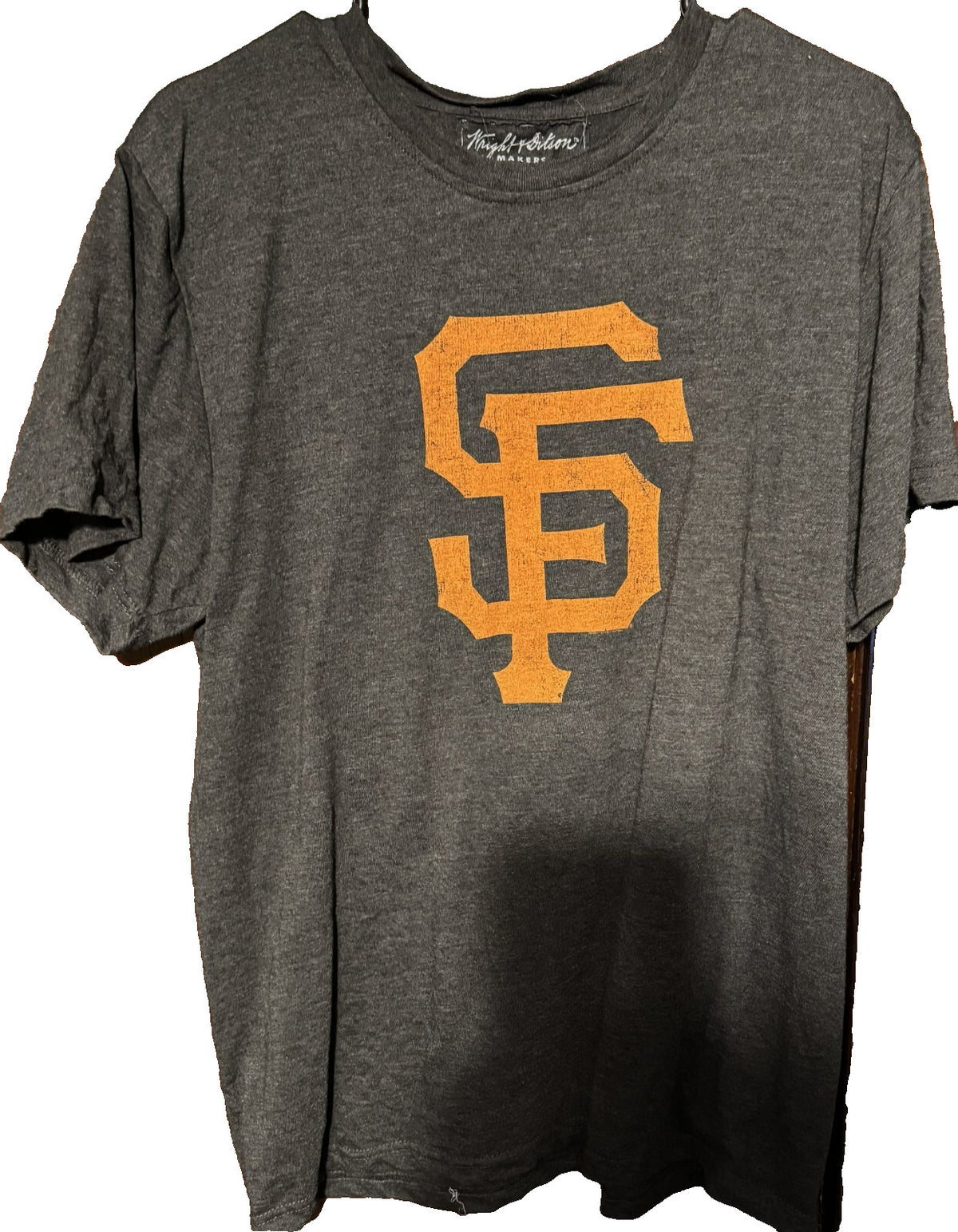 San Francisco Giants Wright & Ditson Black Logo T-Shirt Sz L