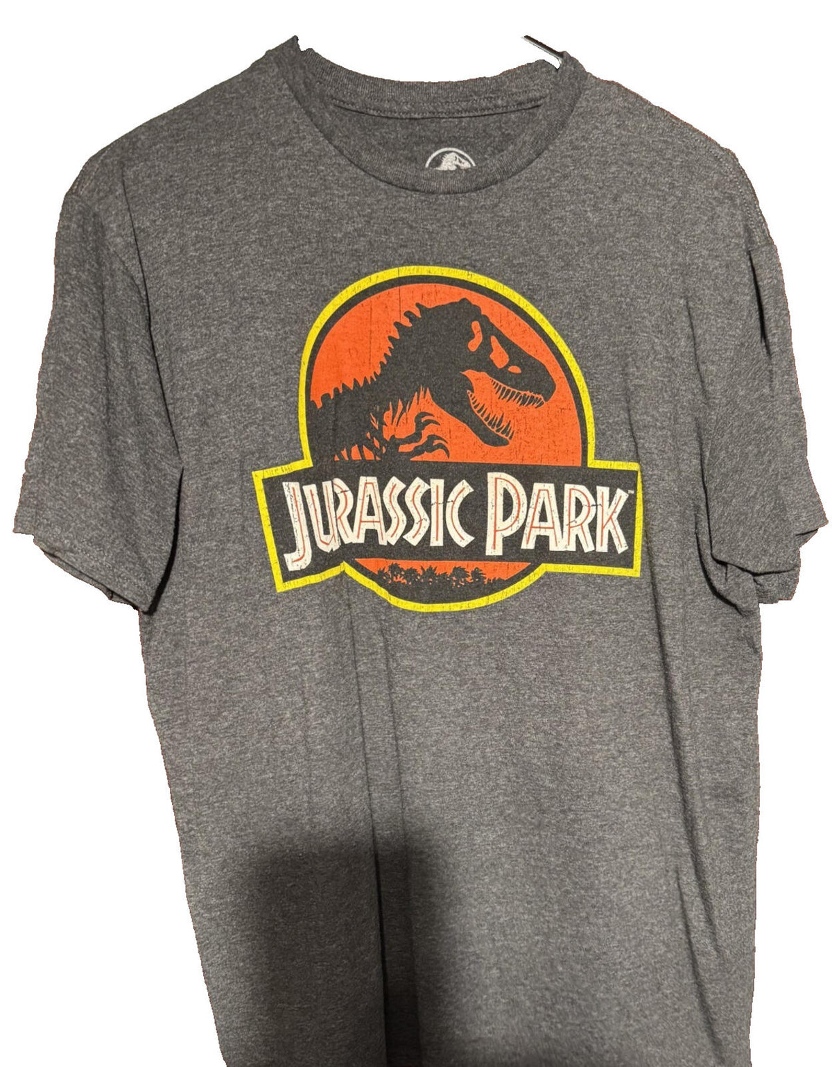 Jurassic Park Logo T-Shirt Gray Men's Size L